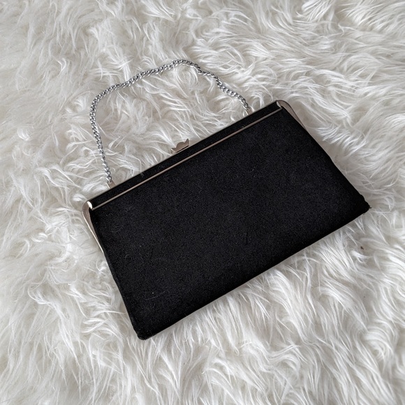 La Marguise Handbags - La Marguise Vintage Black & Silver Clutch